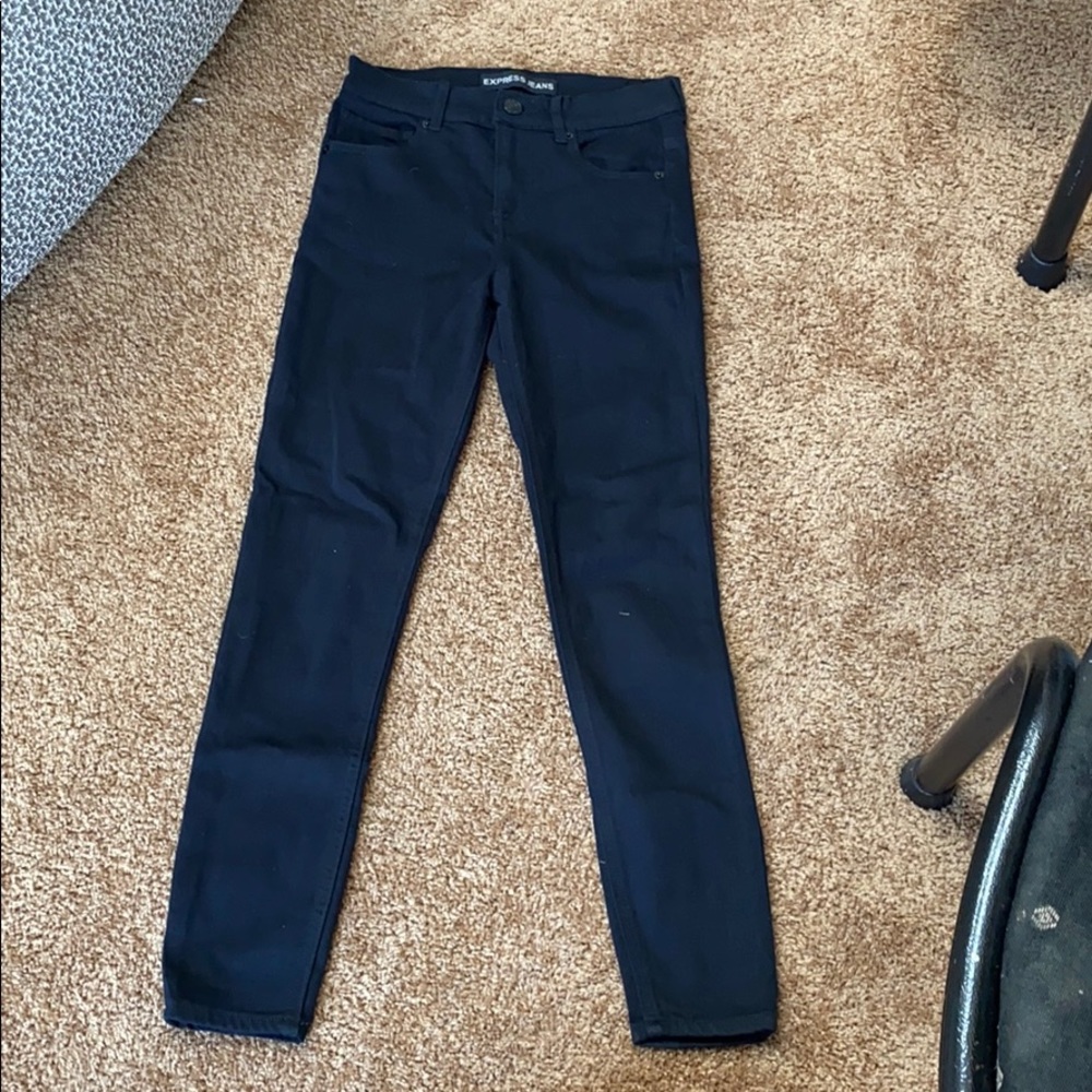 black ankle jegging jeans from express